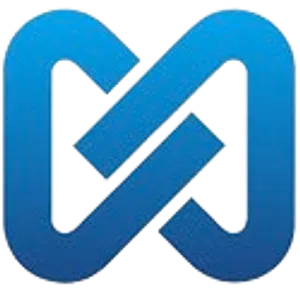 Stylized blue logo featuring interconnected geometric shapes representing innovation and technology.