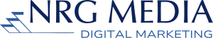 NRG Media logo with stylized blue text and graphic, representing digital marketing services.