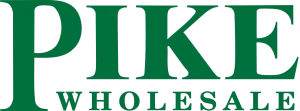 Green Pike Wholesale logo with large serif letters on a transparent background.