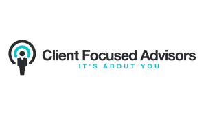 Client Focused Advisors logo with stylized person icon and tagline It’s About You in blue and black.