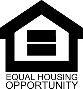 Equal Housing Opportunity logo with a house outline and equal sign inside emphasizing fair housing rights.