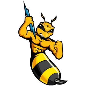 a cartoon of a yellow character