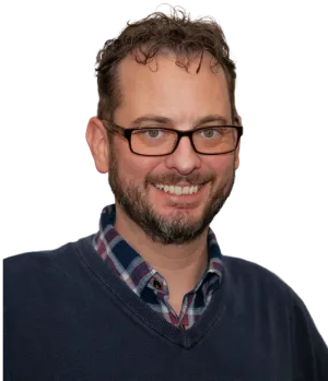 a man wearing glasses