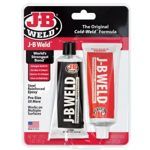 JB Weld 8281 Professional Size Steel Reinforced Epoxy - Hardener and Steel  Pack - 10 oz