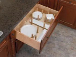 Cut to size peg system for drawers
