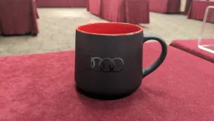 Black and Red Coffee Cup