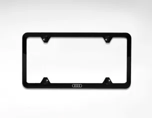 Slimeline License Plate Frame with Audi Rings