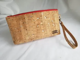 Cork purse with monogramed Audi Rings