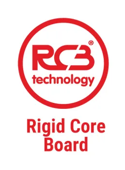 RCB Technology logo with red circular design and text Rigid Core Board below on white background
