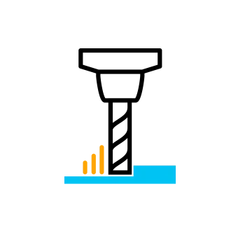 Microsoft Power BI logo with orange bar chart above blue platform on a white background.