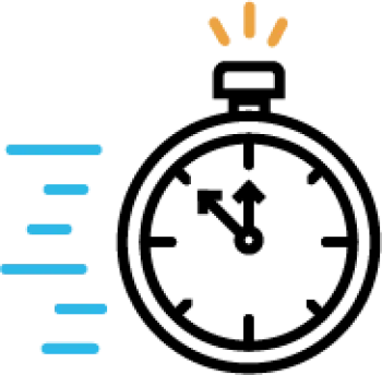 Amazon Web Services AWS logo with bold black text and orange curved lines, blue accents below the text