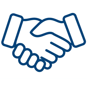 Two hands shaking, representing partnership, agreement, and collaboration in business.