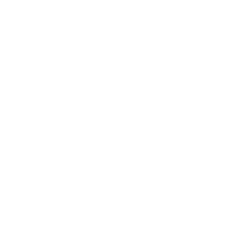 Simple white calendar icon with two top tabs and rows of dots representing dates on a black background