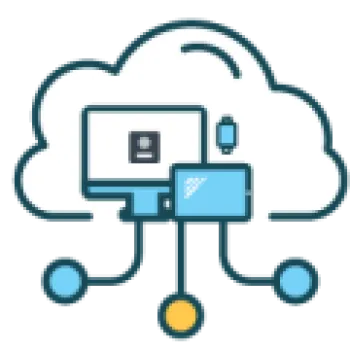 cloud and tablet icon