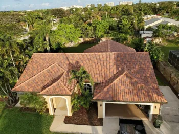 a florida home with a red roof