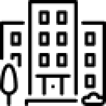 Star Wars logo with capital blue letters and a glowing light effects on a black background.