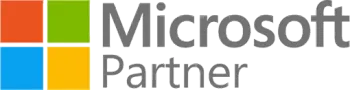 Microsoft Partner logo with four colored squares and text on a white background