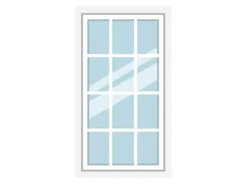 a window with a white background