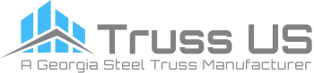 Logo of Truss US, a steel truss manufacturer based in Georgia with blue and gray design.