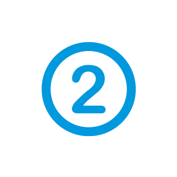 Blue number 2 inside a circle on a black background centered in the image