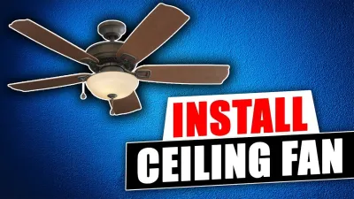 Replace existing ceiling fan up to 10ft ceiling height with owner provided fan<br><br>Replace existing light fixture up to 10ft ceiling height with owner provided light