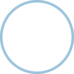 Logo for light blue empty circle around case study results statistic