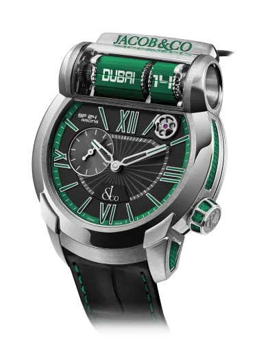 a close up of a watch