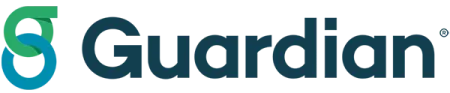 Guardian company logo with stylized S icon in green and blue beside dark blue text.