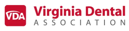 Virginia Dental Association logo with red VDA icon and text in red and gray on white background