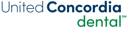 United Concordia Dental logo with blue and green text on a transparent background