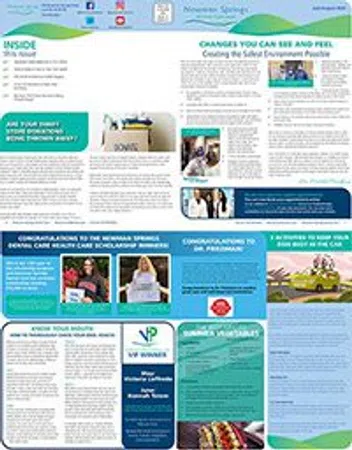 Informational brochure on the Village Power Project with photos, text blocks, and environmental graphics.