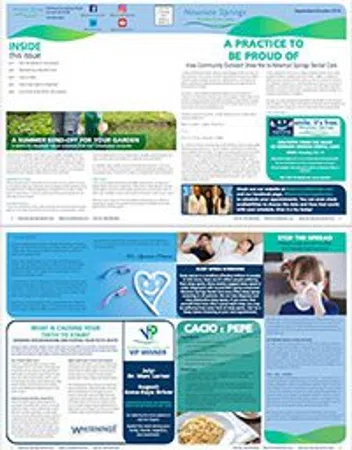 Informational flyer on allergy awareness, symptoms, and practices to manage pollen allergies and asthma.