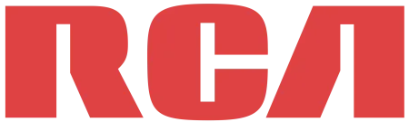 Red RCA logo with bold, stylized letters on a transparent background