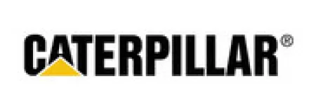 Caterpillar logo with black bold letters and a yellow triangle inside the letter A
