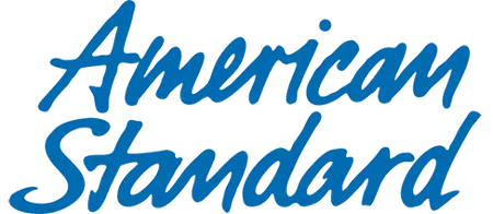 Blue cursive text logo reading American Standard on transparent background