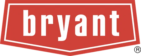 Bryant logo with white lowercase text on a red shield-shaped background.
