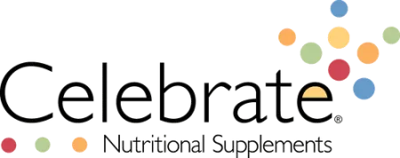 Celebrate Nutritional Supplements logo with colorful dots forming a starburst pattern