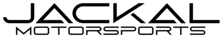 White Jackal Motorsports logo with stylized modern font on transparent background.