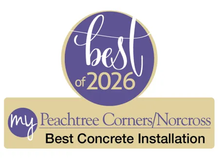 Best of 2026 award badge for Best Concrete Installation in Peachtree Corners/Norcross area