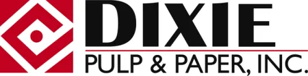 Dixie Pulp & Paper, Inc. logo with red geometric symbol and bold black text on white background