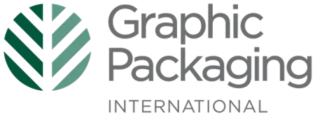 Graphic Packaging International logo with segmented green circular design and grey text.