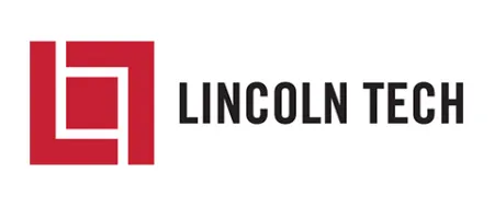 Lincoln Tech logo with bold black text and a red geometric square design on white background