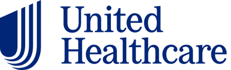United Healthcare logo with stylized blue shield and company name in blue text on white background