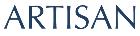 ARTISAN logo text in dark blue with serif font on a transparent background