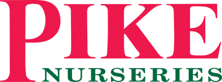 PIKE Nurseries logo with red and green text on transparent background