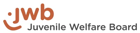 Juvenile Welfare Board logo with stylized orange initials and gray text on a white background.