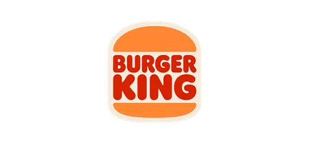 Burger King logo featuring stylized orange bun with red text on cream background