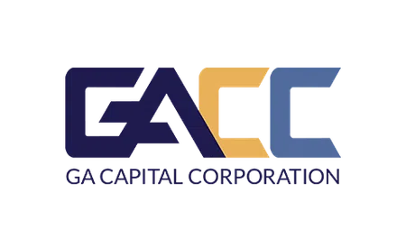 GA Capital Corporation logo with stylized blue, gold, and light blue letters GA, C, C in bold design.