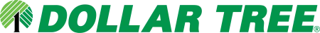 Dollar Tree logo featuring a green stylized tree icon and bold green text on a white background.