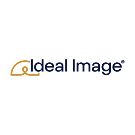 Ideal Image logo with stylized gold and navy blue text on a white background